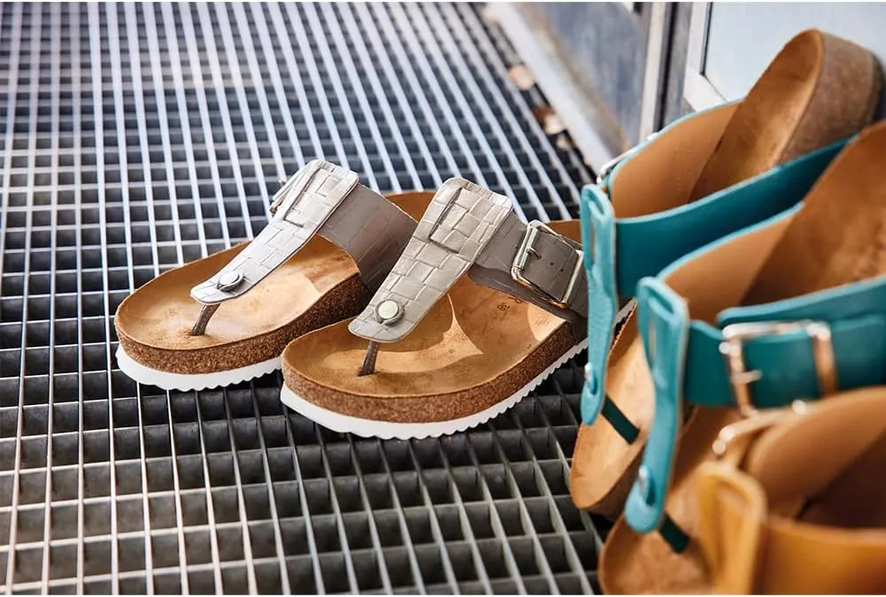 HAFLINGER Men's Summer Soft Leather Anatomic Footbeds Non-Slip Cora Thong Sandals Slide