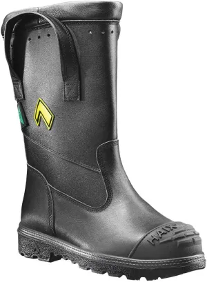 HAIX Fire Hunter USA Waterproof Composite-Toed Firefighting Boots with Anti-Slip Sole and Cushioned Insole