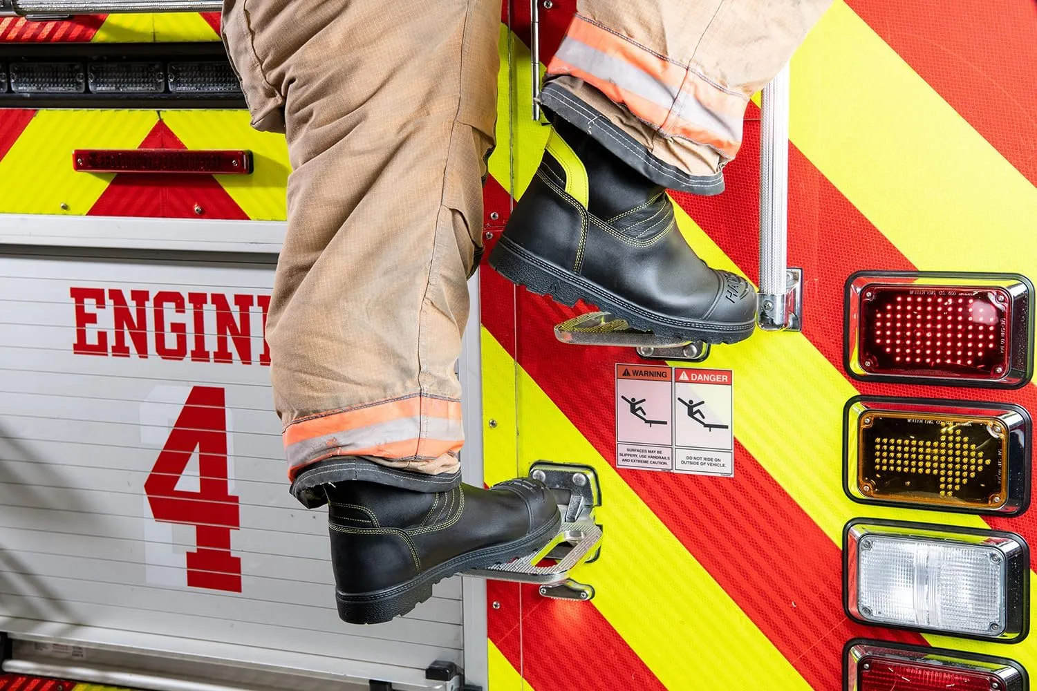 HAIX Fire Hunter Xtreme Waterproof Composite-Toed Firefighting Boots with Anti-Slip Sole and Cushioned Insole