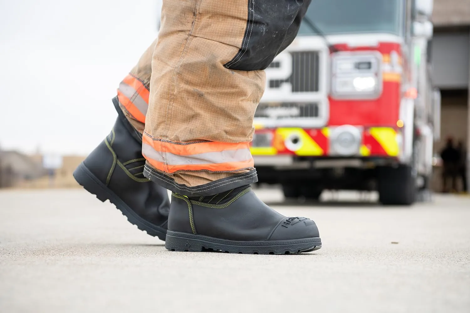 HAIX Fire Hunter Xtreme Waterproof Composite-Toed Firefighting Boots with Anti-Slip Sole and Cushioned Insole