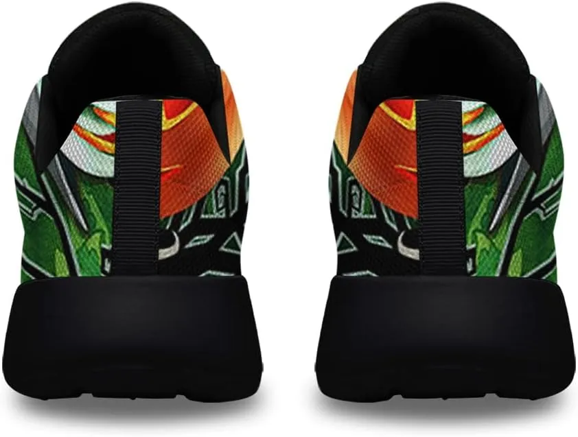Halloween Shoes for Women Men, Pumpkin Print Lace Up Walking Sneakers, Running Shoes Gym Sports Athletic Trail Sneakers