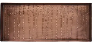 HF by LT Birch Forest Pattern Metal Boot Storage Tray, 30 x 13 inches, Antique Copper Finish