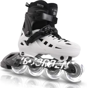 Inline Skates for Kids Girls and Boys, 4 Sizes Adjustable Roller Skates Blades with Full Light Up Wheels for Women Men, Durable Outer Shell, Roller Skates 4-12 Adults