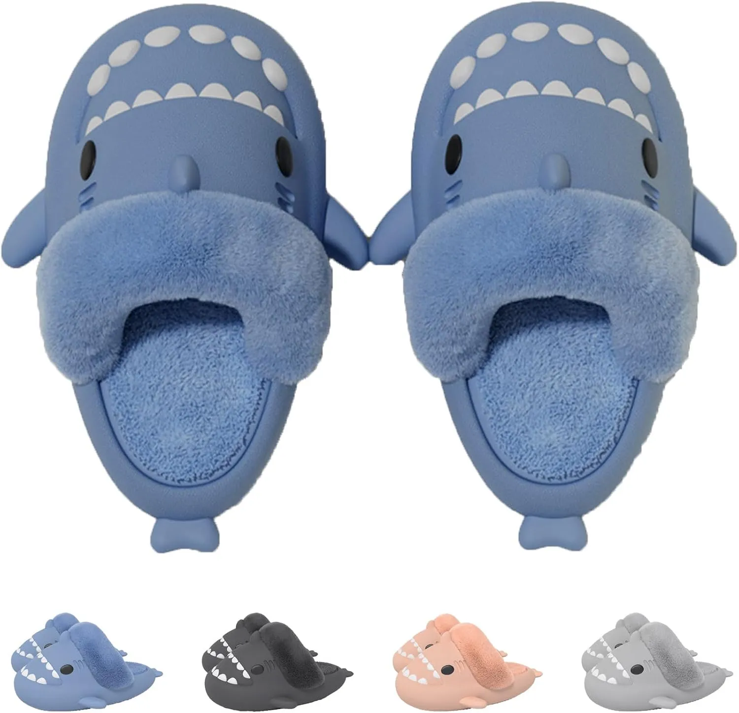 Jfxgjuv Sharklas Originales Kids, Shark Slides Kids Sharky Chanclas Kids Polares, Detachable Soft-Soled Warm Non-Slip Slippers Sandals