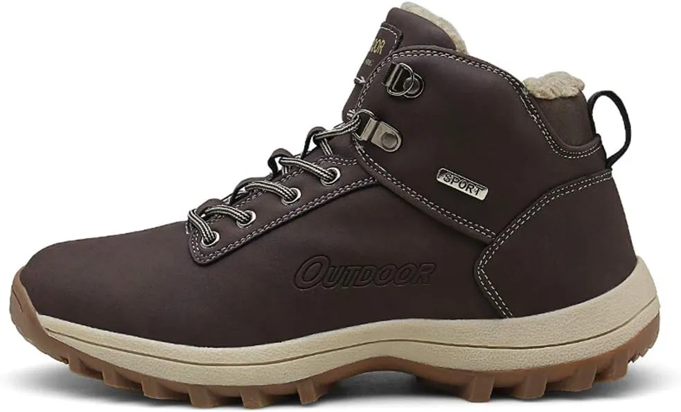 JITUUE Waterproof Snow Boots for Men Hiking Non Slip Work Shoes Outdoor Mid Lace Up Ankle Booties …