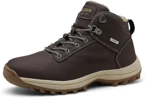 JITUUE Waterproof Snow Boots for Men Hiking Non Slip Work Shoes Outdoor Mid Lace Up Ankle Booties …