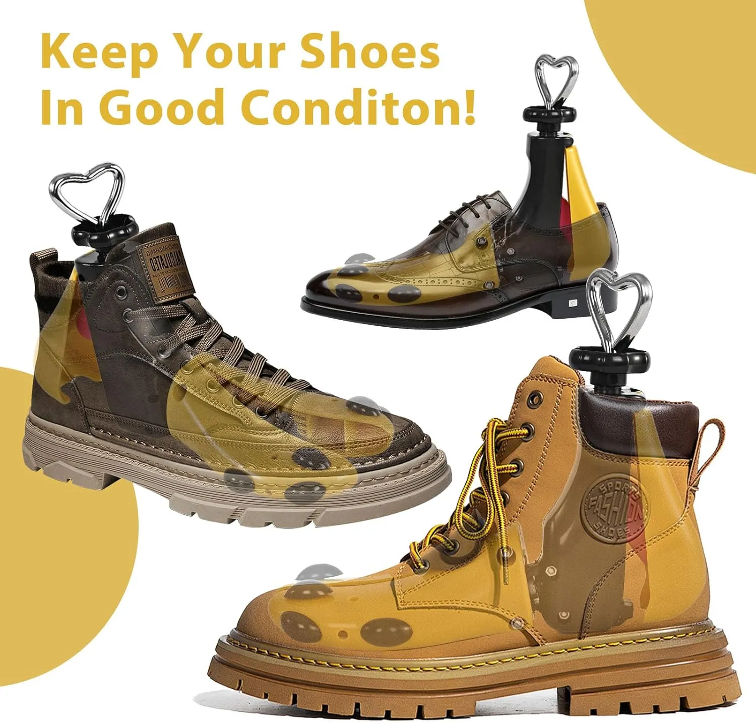 JJDPARTS Shoe Stretcher Women Men, Boot Stretcher Women, Adjustable Unisex Shoe Boot Stretcher Wide Feet