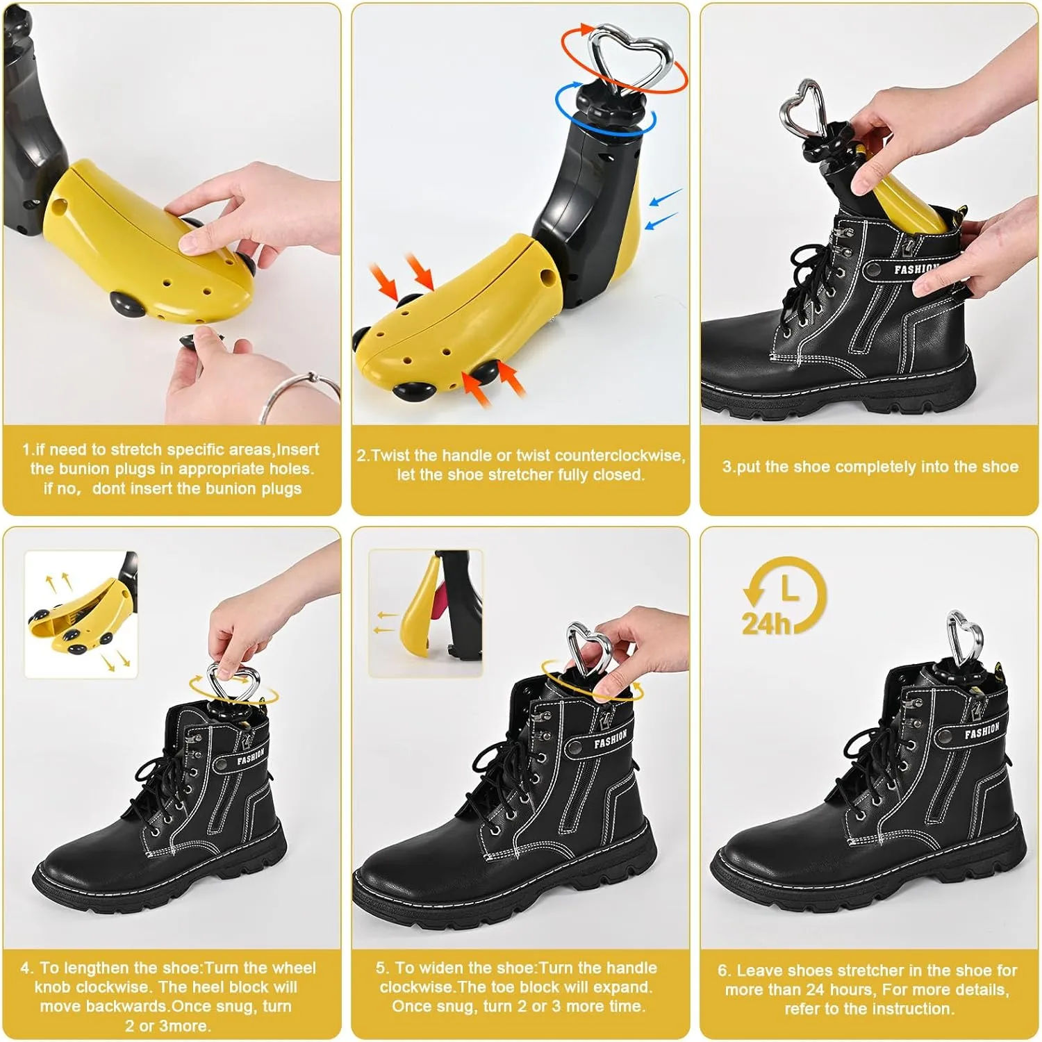 JJDPARTS Shoe Stretcher Women Men, Boot Stretcher Women, Adjustable Unisex Shoe Boot Stretcher Wide Feet