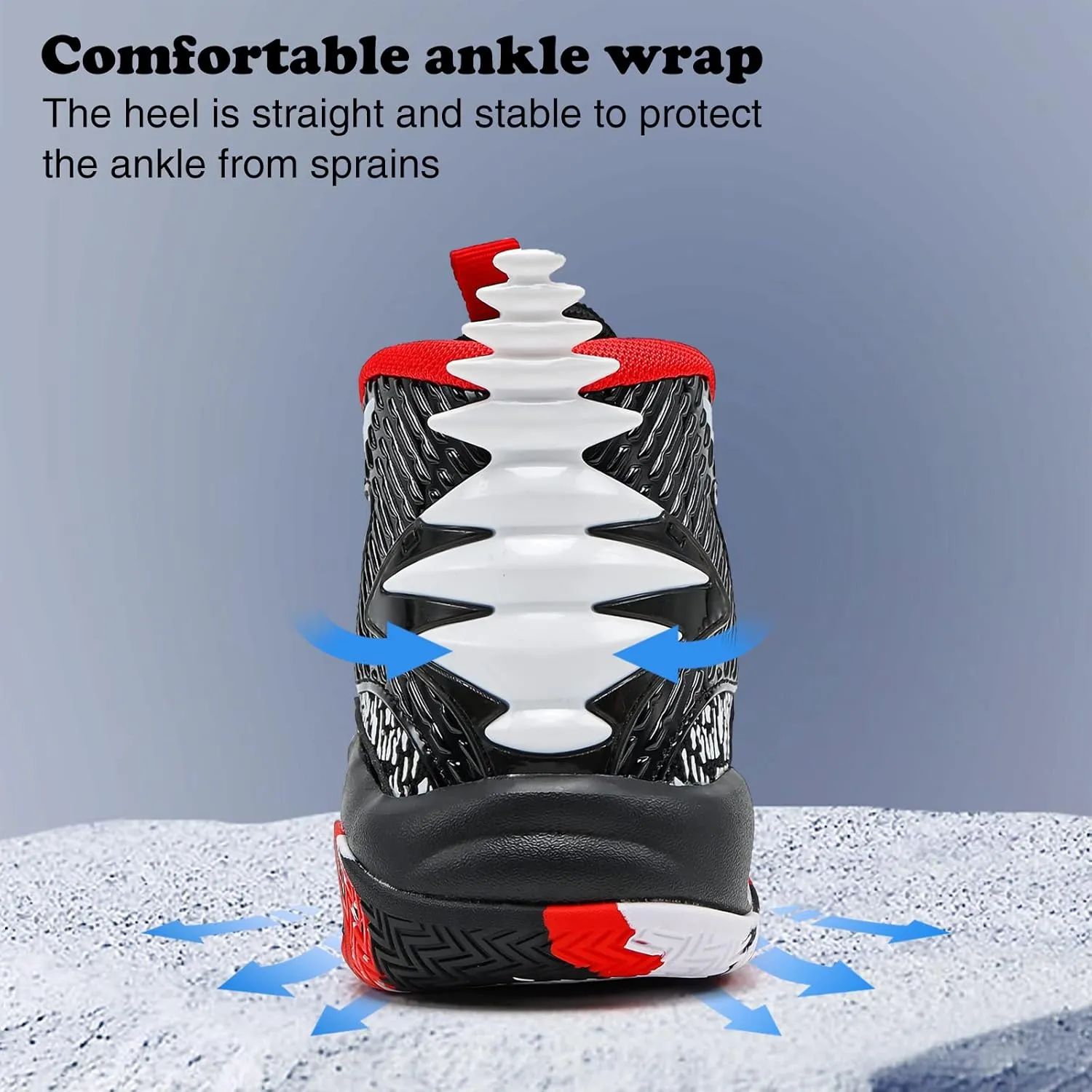 JMFCHI Kids Basketball Shoes High-top Sports Shoes Sneakers Durable Lace-up Non-Slip Running Shoes Secure for Little Kids Big Kids and Boys Girls