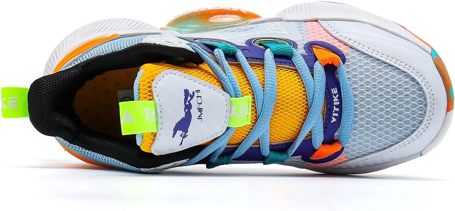JMFCHI Kids Basketball Shoes High-top Sports Shoes Sneakers Durable Lace-up Non-Slip Running Shoes Secure for Little Kids Big Kids and Boys Girls