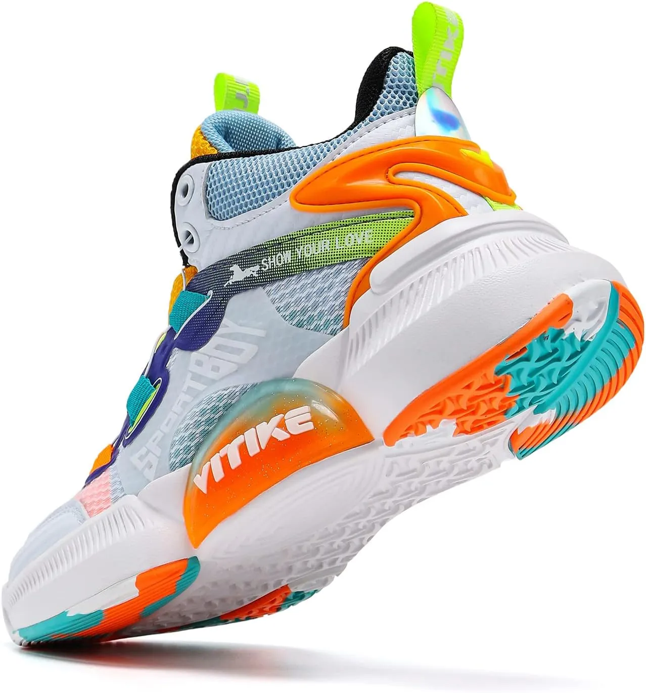 JMFCHI Kids Basketball Shoes High-top Sports Shoes Sneakers Durable Lace-up Non-Slip Running Shoes Secure for Little Kids Big Kids and Boys Girls
