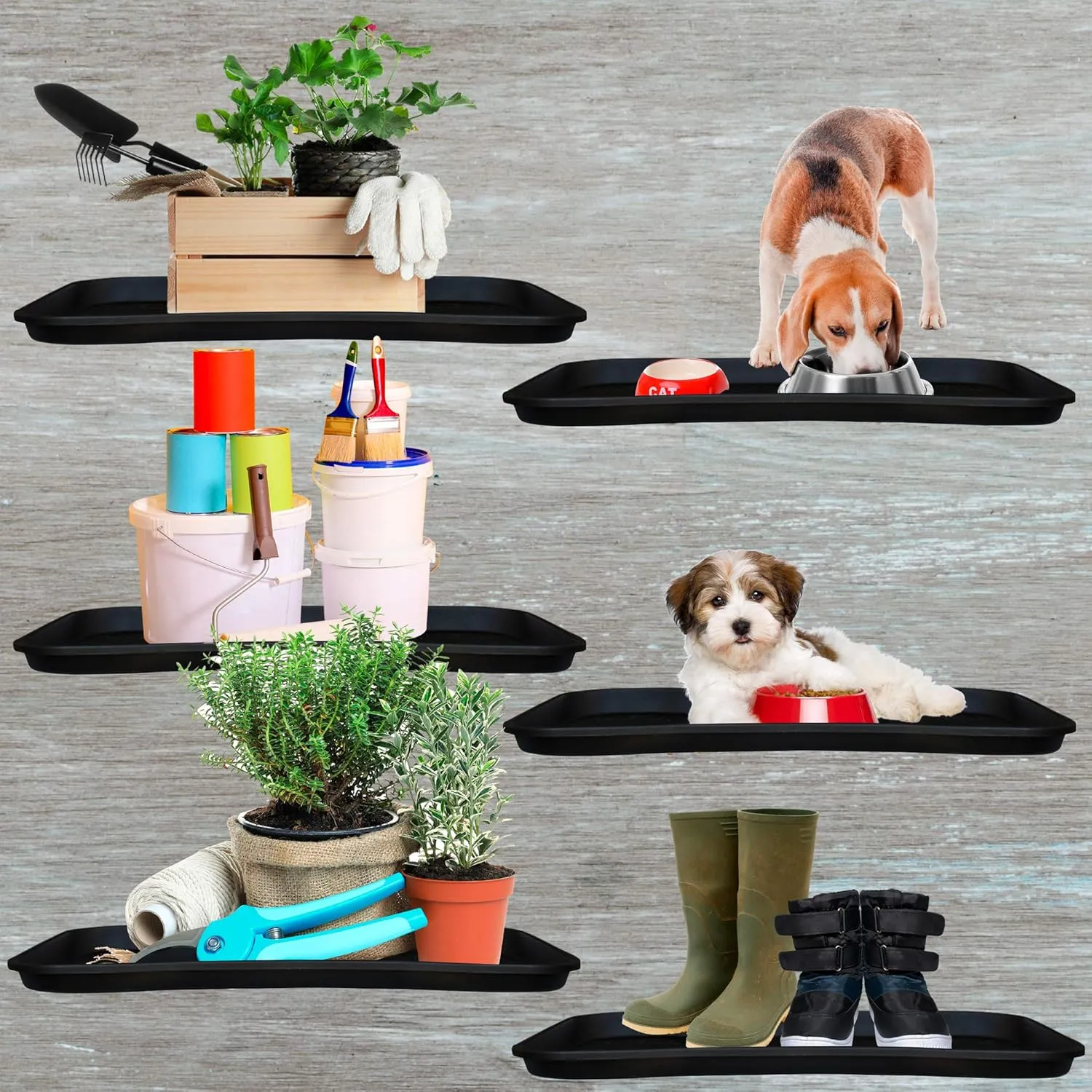 JobSite Heavy Duty Boot Tray, Multi-Purpose for Shoes, Pets, Garden - 15 x 28 Inch - 18 Trays