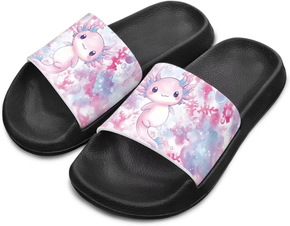 JoyLamoria Animals Print Sandals House Slides Kids Unisex Cloud Slippers Cushioned Non-Slip Shower Beach Pool Open Toe Comfy
