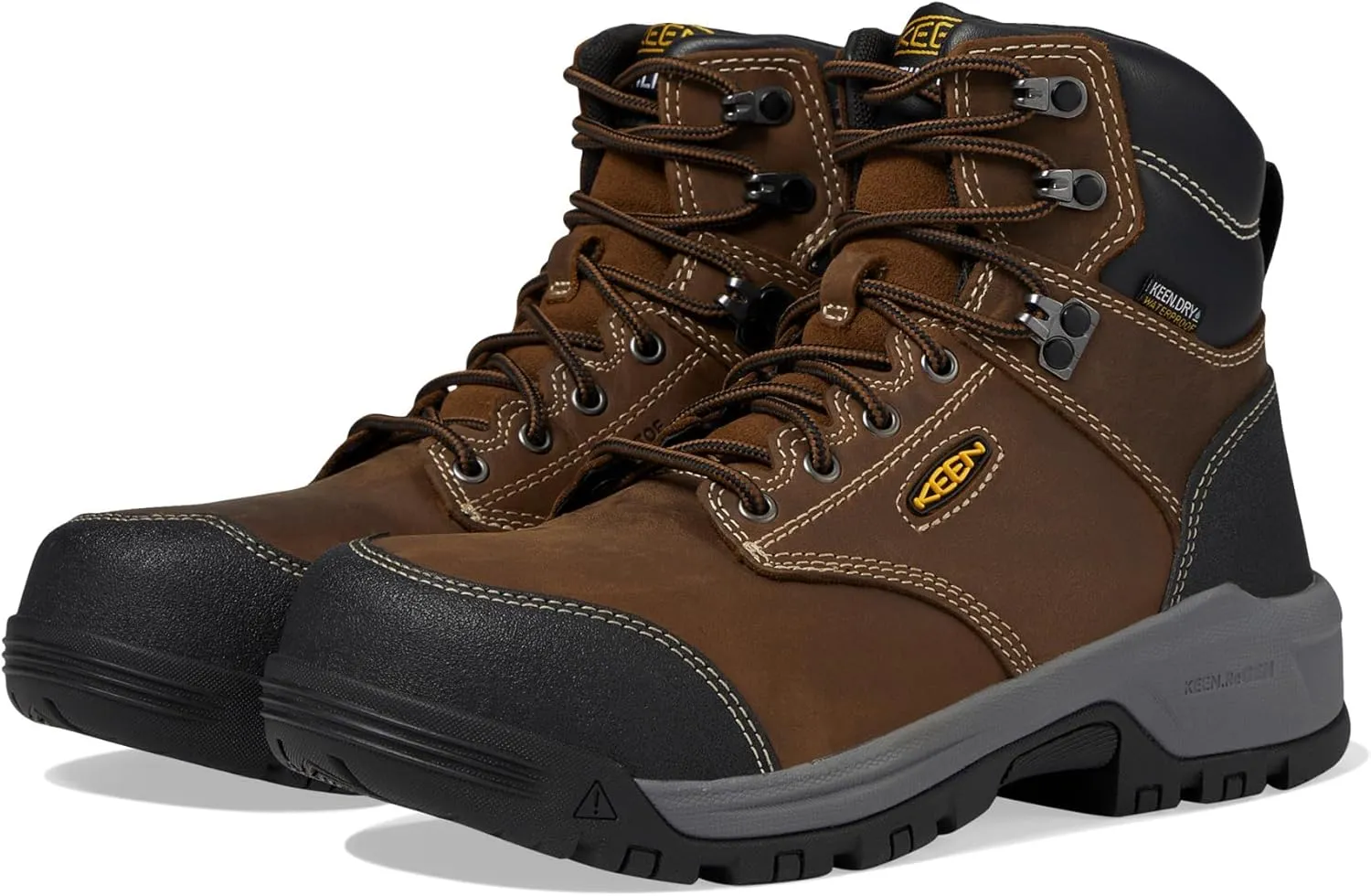 KEEN Utility Women's Evanston 6" Composite Toe Waterproof Leather Durable Construction Work Boots