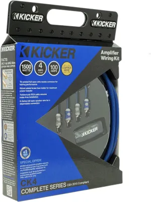 Kicker 46CK4 4 AWG Amp Kit w/RCA