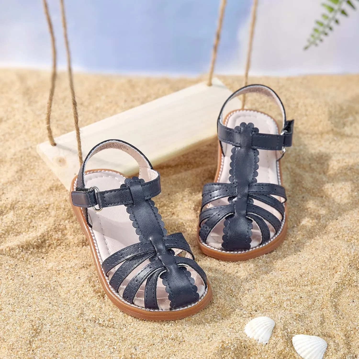 Kiderence Toddler Girls Sandals Little Girls Kids Summer Shoes Toddler Sandals