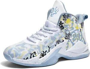 Kids Basketball Shoes High Top Youth Fashion Sneakers Girls Casual Sports Basketball Shoes Breathable Comfortable Boys Sneakers for Big Kids