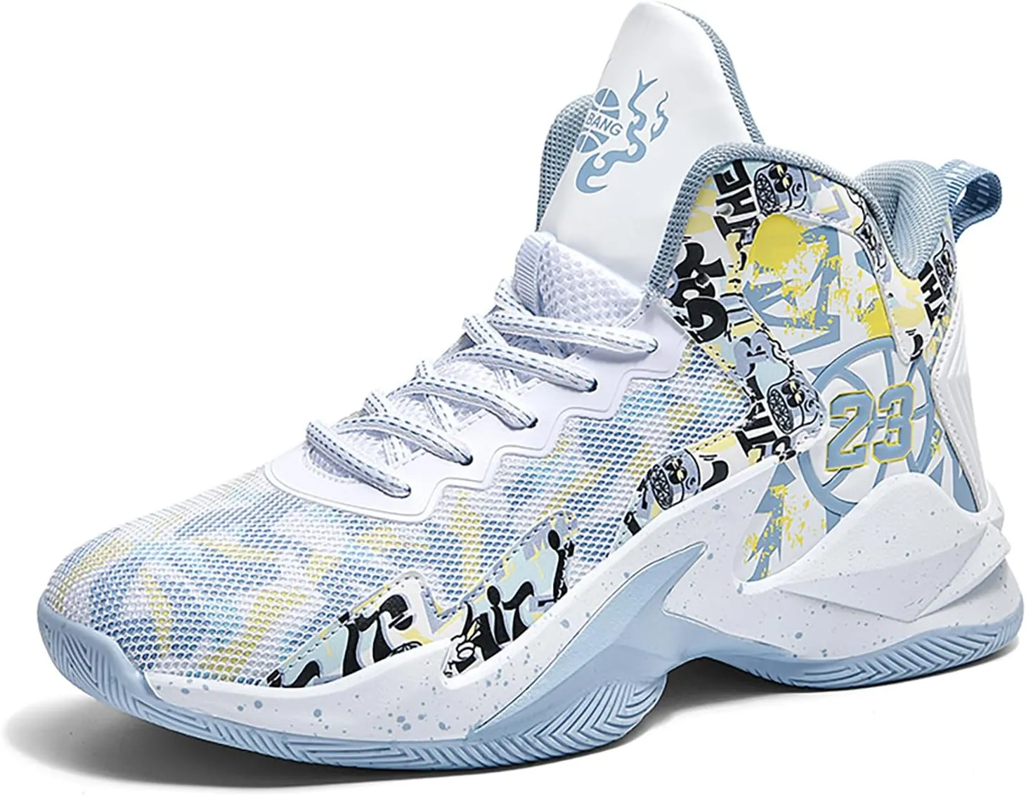 Kids Basketball Shoes High Top Youth Fashion Sneakers Girls Casual Sports Basketball Shoes Breathable Comfortable Boys Sneakers for Big Kids