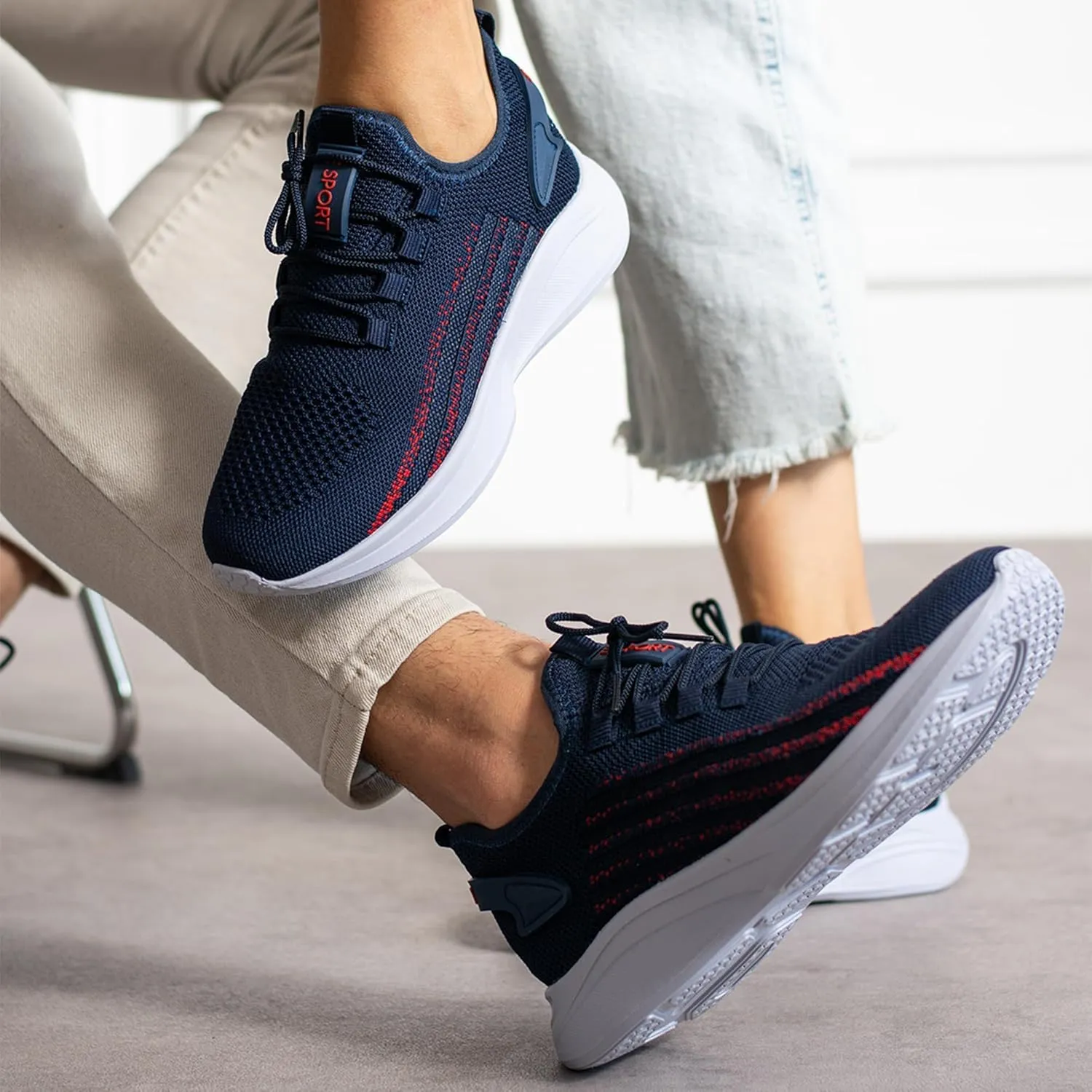 Knit Sneakers for Women and Men - Lightweight Slip-On Walking Shoes - Comfortable Women's Sneakers, Men's Sneakers, Casual Shoes