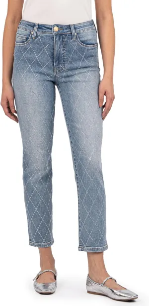 KUT from the Kloth Women's Reese High-Rise Fab Ab Ankle Straight Regular Hem in Gifted