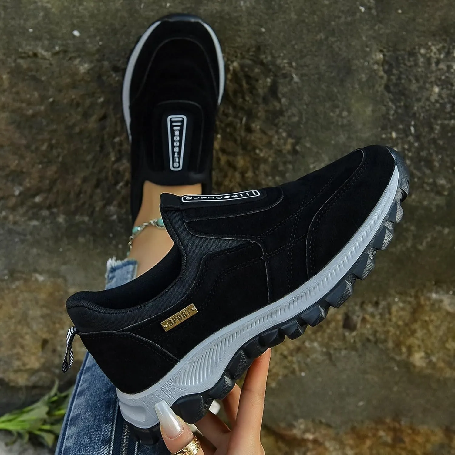 Large Size Outdoor Shoes Walking Shoes Same Style for Men and Women Fall and Winter Business Casual Work Shoes for Women