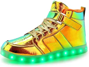 Light Up Shoes Men Women LED Shoes USB Charging Adult High Top LED Sneakers Glow in The Dark Footwear for Dancing Party Festivals Festivals