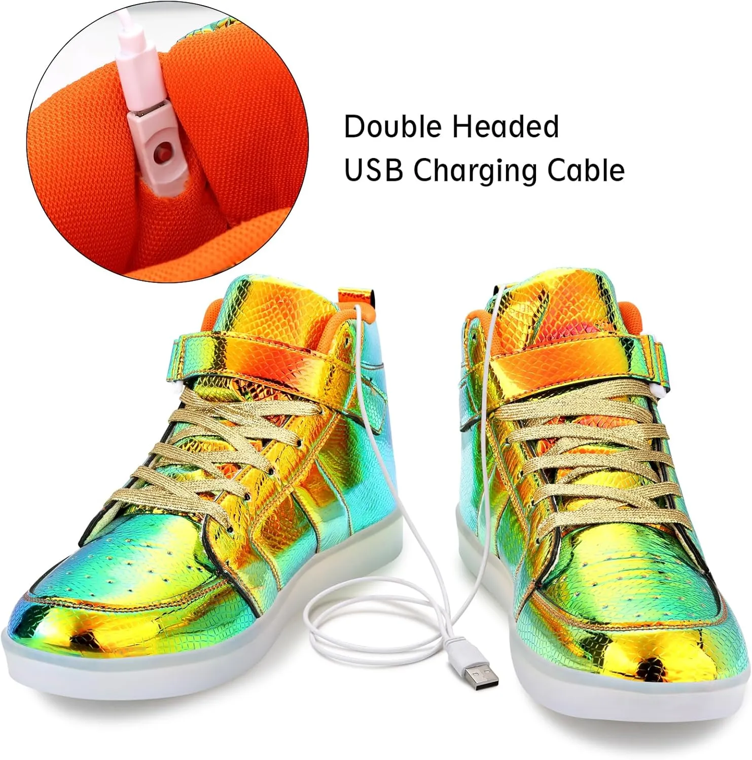 Light Up Shoes Men Women LED Shoes USB Charging Adult High Top LED Sneakers Glow in The Dark Footwear for Dancing Party Festivals Festivals