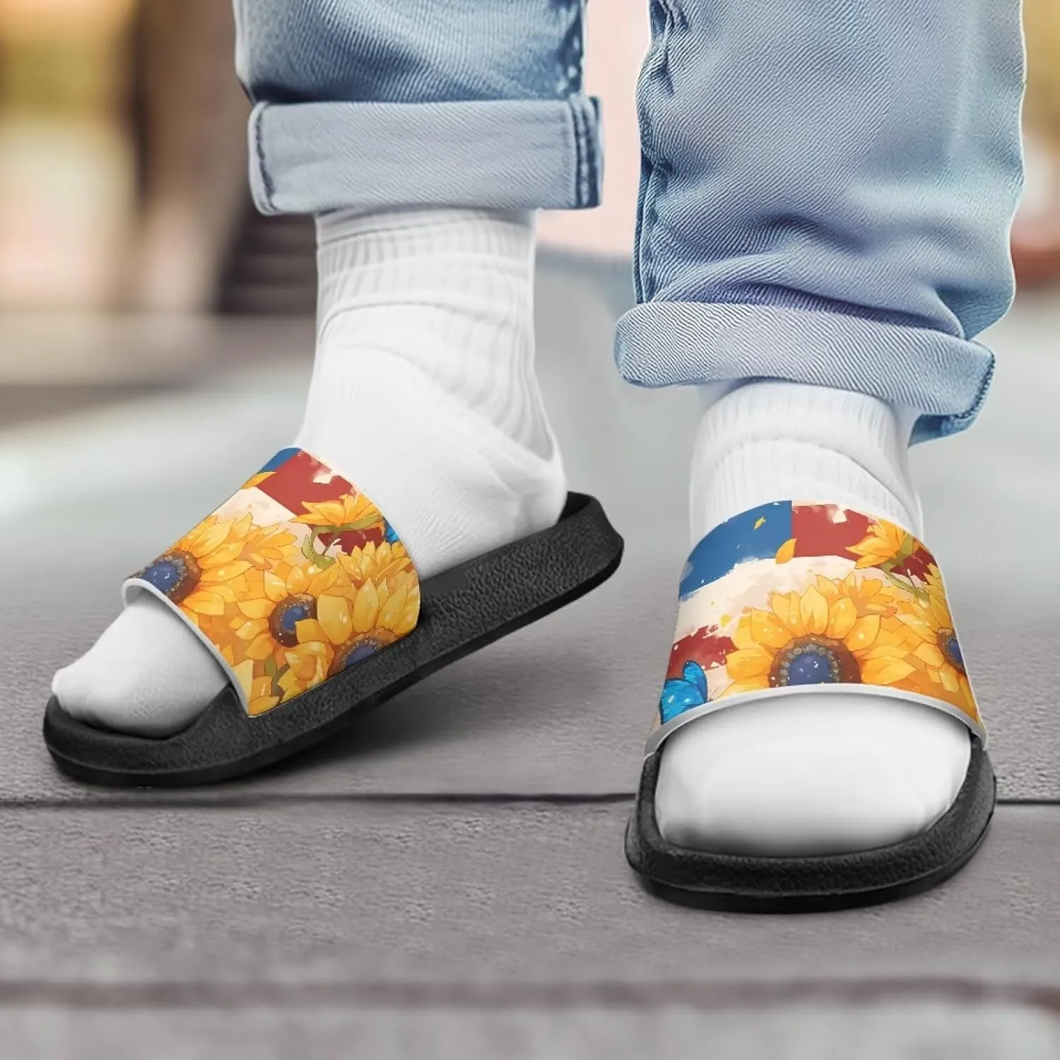 Little Kids Slides Slippers Summer EVA Non Slip One Piece Sandal for Beach Home Soft and Quickly Drying