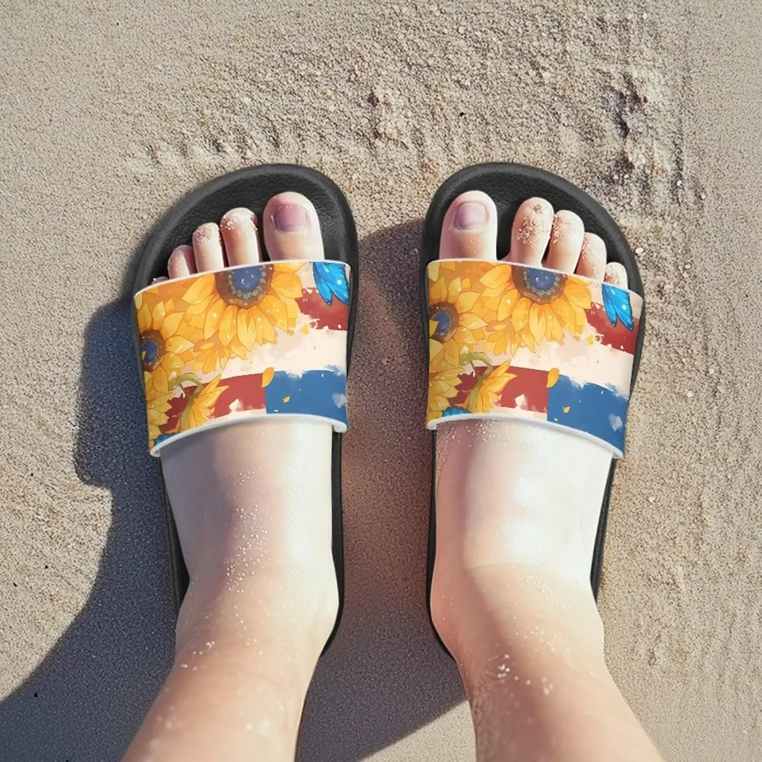 Little Kids Slides Slippers Summer EVA Non Slip One Piece Sandal for Beach Home Soft and Quickly Drying