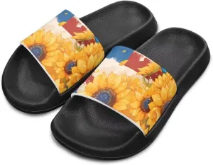 Little Kids Slides Slippers Summer EVA Non Slip One Piece Sandal for Beach Home Soft and Quickly Drying