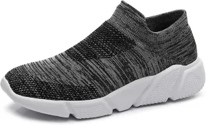 LLTMALL Women's Knit Loafer Sneakers Mesh Breathable Slip on Tennis Walking Sock Shoes