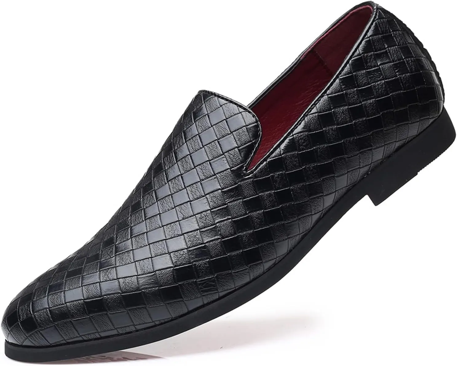 Low Top Round top Flat Heel Loafers for Men's Comfortable Lightweight Slip on Oxfords Business Non-Slip Wear Resistant Moccasins Comfort Soft Sole Casual Shoes