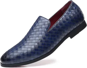 Low Top Round top Flat Heel Loafers for Men's Comfortable Lightweight Slip on Oxfords Business Non-Slip Wear Resistant Moccasins Comfort Soft Sole Casual Shoes