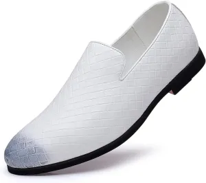 Low Top Round top Flat Heel Loafers for Men's Comfortable Lightweight Slip on Oxfords Business Non-Slip Wear Resistant Moccasins Comfort Soft Sole Casual Shoes