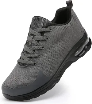 LUPWEE Steel Toe Shoes for Men Women, Slip Resistant Safety Work Shoes Puncture Proof Comfortable Indestructible Sneakers with Specialized Work Insole for Industry Construction Warehouse