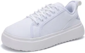 MAFEKE Womens Wide Toe Box Walking Shoes Fashion Platform Sneakers Comfortable Canvas Casual Footwear