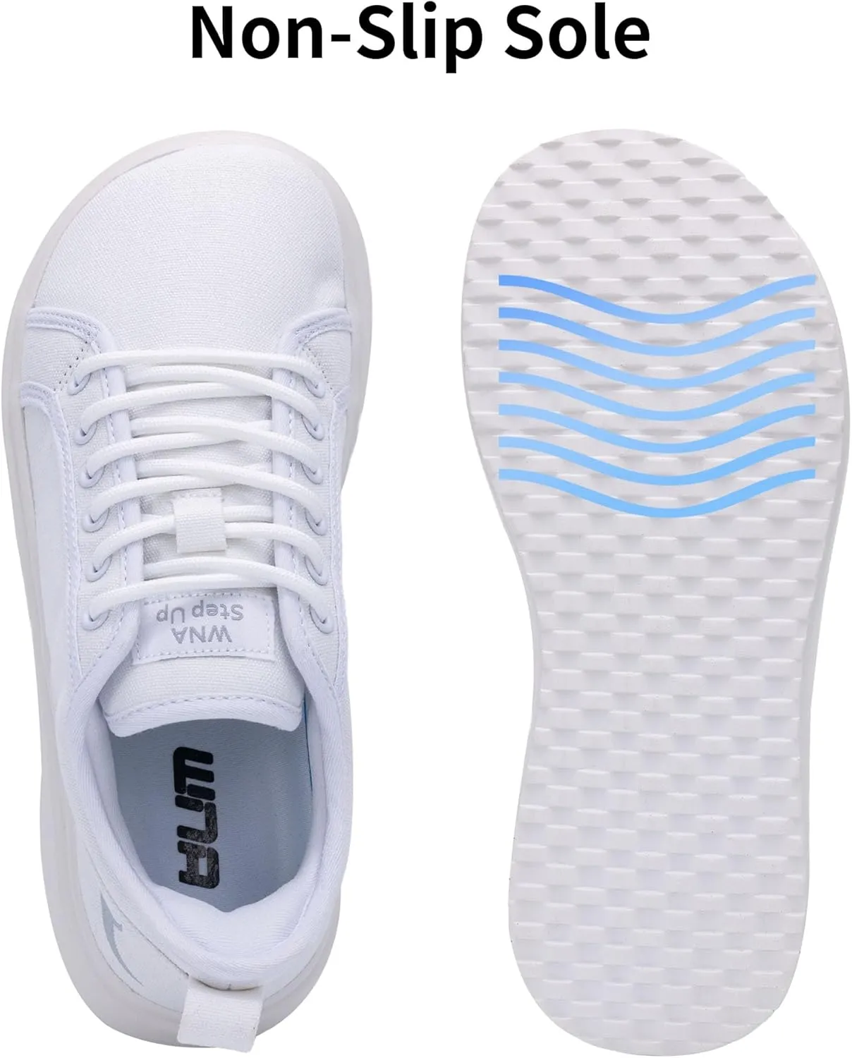 MAFEKE Womens Wide Toe Box Walking Shoes Fashion Platform Sneakers Comfortable Canvas Casual Footwear