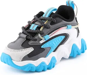 Mazino Kids Unisex Fashion Sneakers Lace-Up Shoes Tennis for Boys and Girls