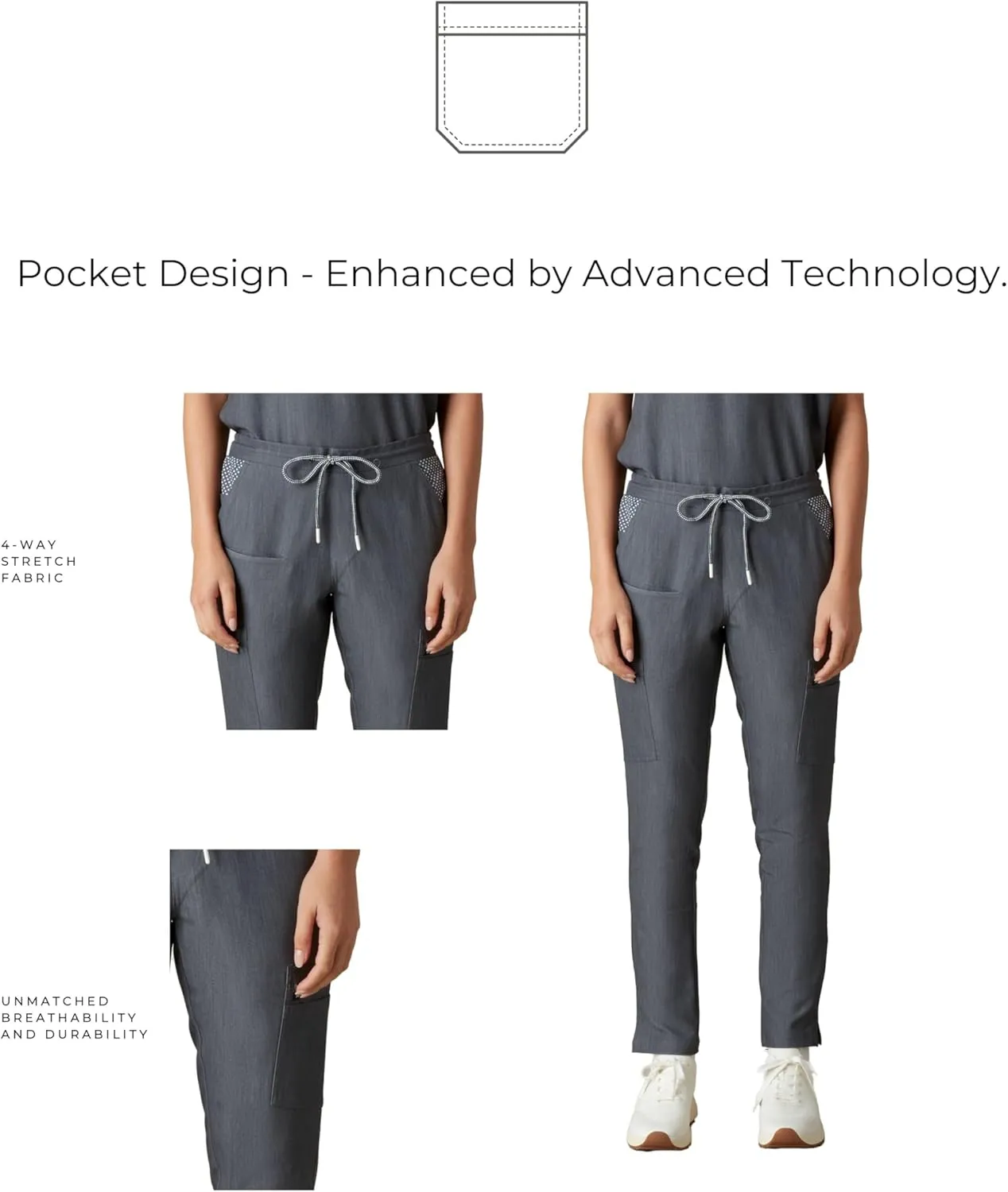 Members Only Women's Reus Open Bottom Scrub Pant | Medical Scrubs | Hospital Uniform |