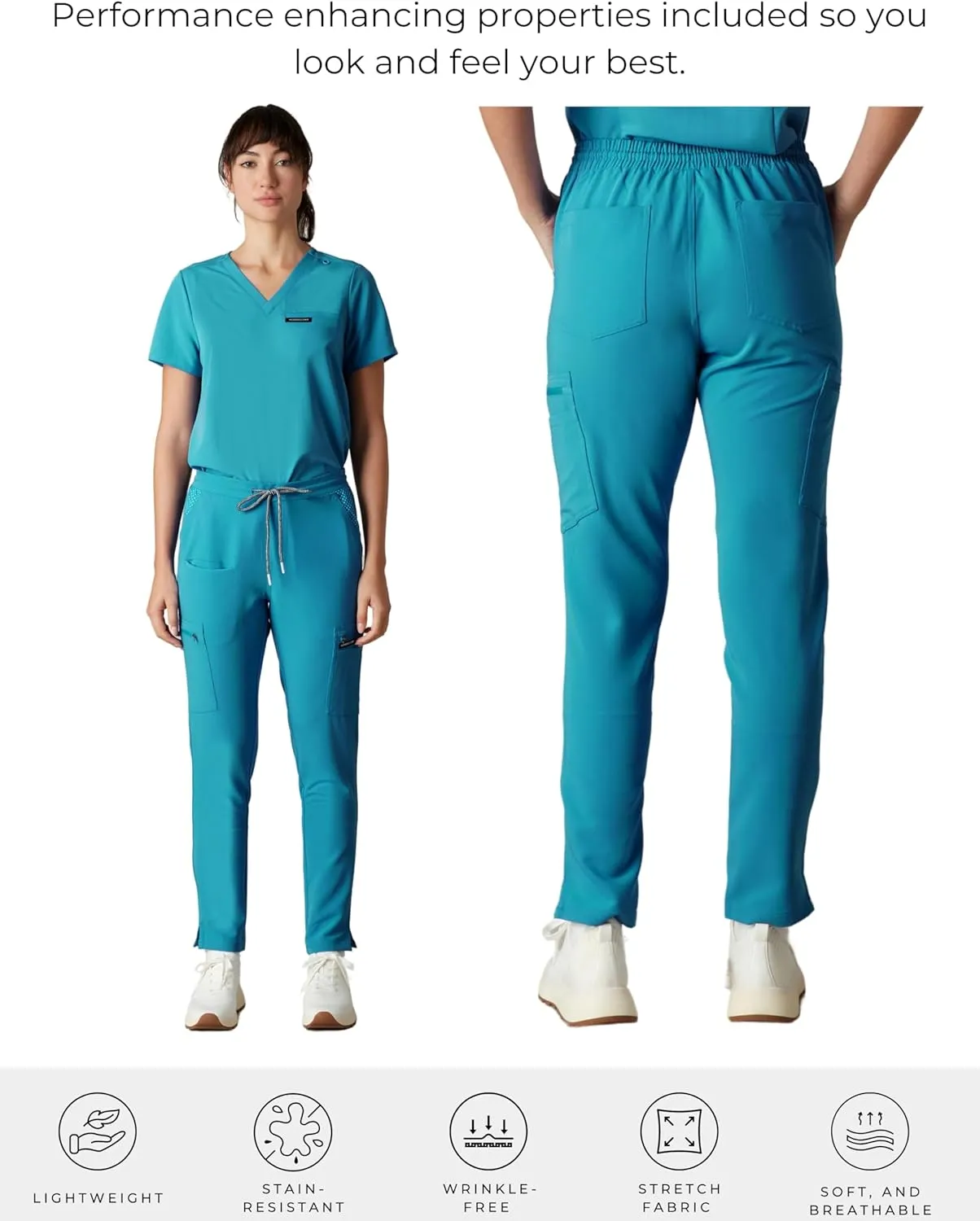 Members Only Women's Reus Open Bottom Scrub Pant | Medical Scrubs | Hospital Uniform |
