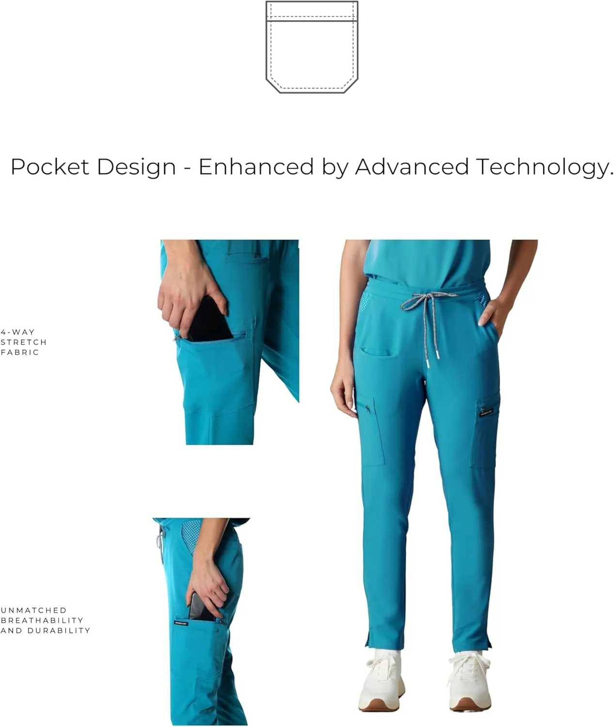 Members Only Women's Reus Open Bottom Scrub Pant | Medical Scrubs | Hospital Uniform |