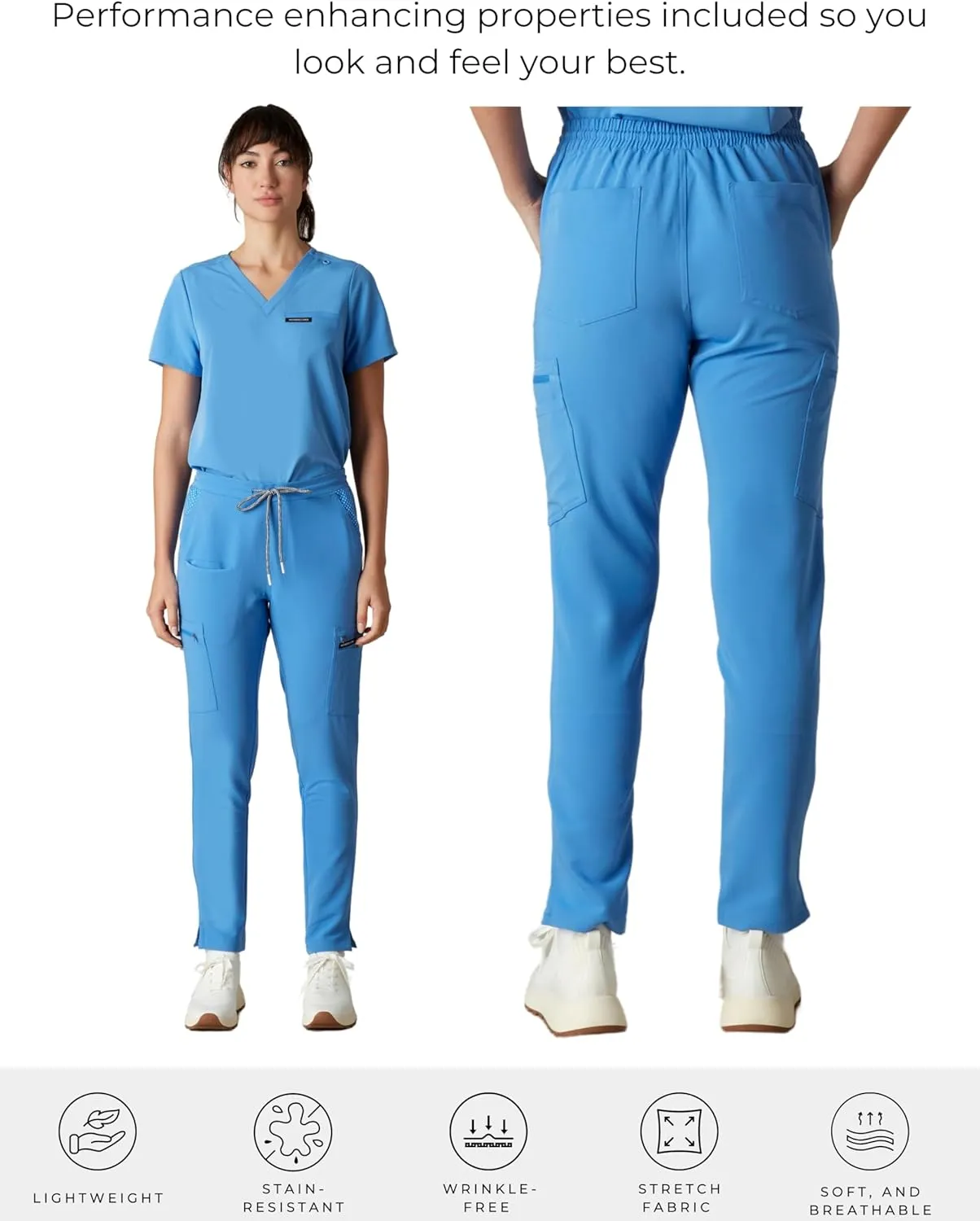 Members Only Women's Reus Open Bottom Scrub Pant | Medical Scrubs | Hospital Uniform |