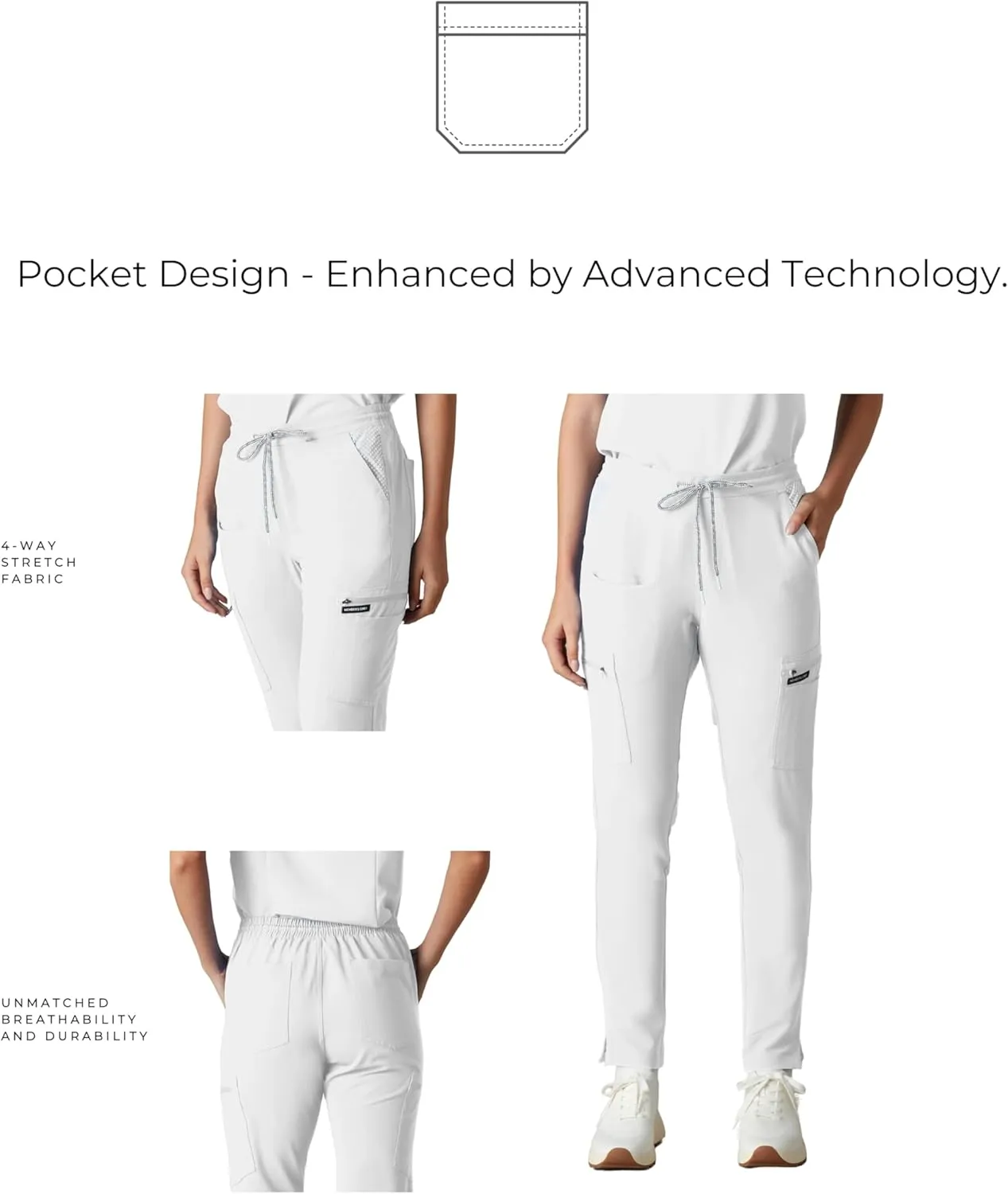 Members Only Women's Reus Open Bottom Scrub Pant | Medical Scrubs | Hospital Uniform |