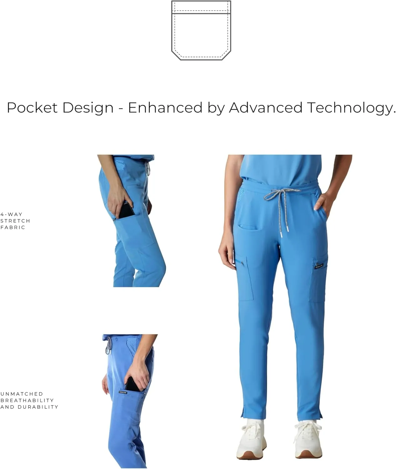 Members Only Women's Reus Open Bottom Scrub Pant | Medical Scrubs | Hospital Uniform |