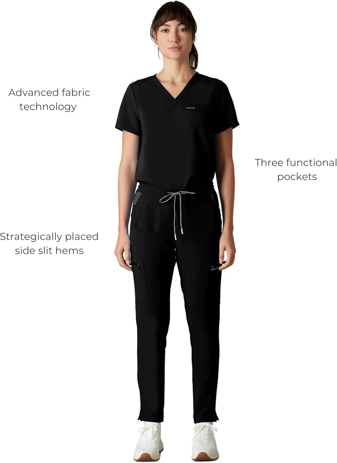 Members Only Women's Reus Open Bottom Scrub Pant | Medical Scrubs | Hospital Uniform |