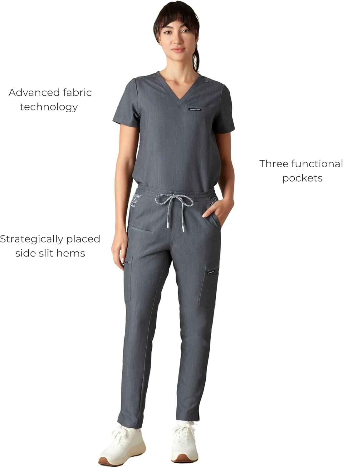 Members Only Women's Reus Open Bottom Scrub Pant | Medical Scrubs | Hospital Uniform |