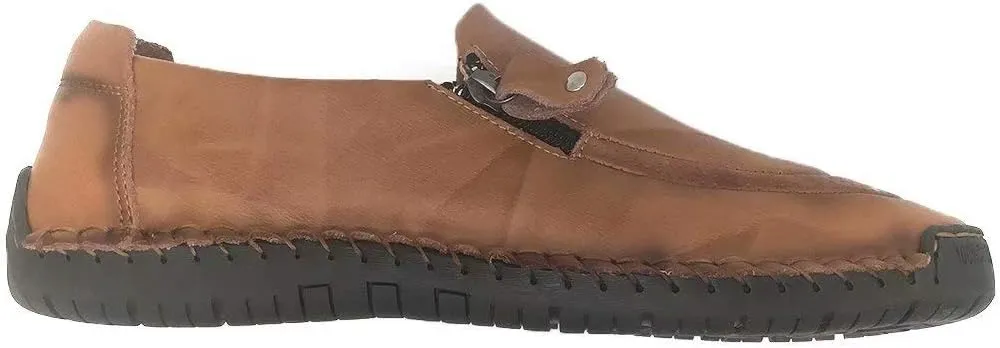 Men Casual Leather Shoes Breathable Loafer Lightweight Driving Shoes Spring Comfortable Moccasins Outdoor Dress Shoes Autumn Boat Shoes Big Size