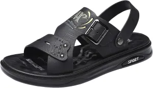Men Sandals Leather New Men's Thick Soled Soft Soled Shoes Fashionable And Casual Mens Sandals