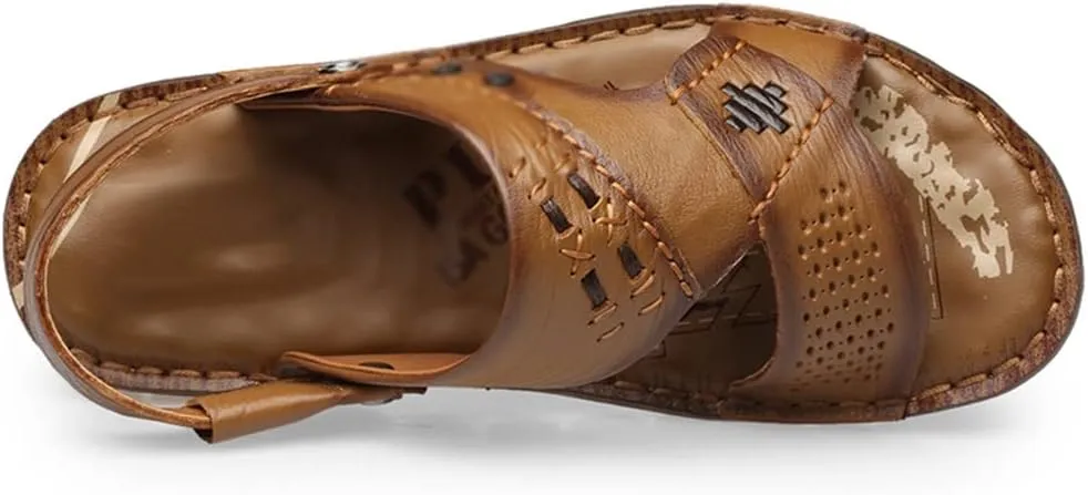 Men Sandals Slippers Genuine Leather Cowhide Male Shoes Outdoor Casual Sandals Beach Shoes