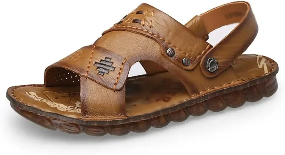 Men Sandals Slippers Genuine Leather Cowhide Male Shoes Outdoor Casual Sandals Beach Shoes
